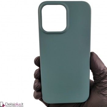 Kieto silikono 2 mm.storio dėklas - žalias (Apple Iphone 14 Pro Max)